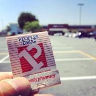 The CVS at Laurel Shopping Center has only previously been a Peoples Drug—and was there when the shopping center first opened in 1956. This was Peoples' final brand identity from the late 80s.